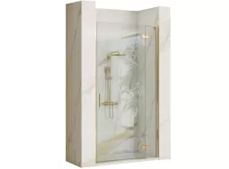 Sprchové dvere REA HUGO 100 cm - brúsené zlaté