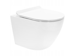 Závesné WC Rea CARTER RIMLESS + Duroplast sedátko slim - biele