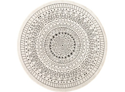 Kusový obojstranný koberec Twin 103101 creme black