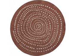 Kusový obojstranný koberec Twin 103110 terra creme circle
