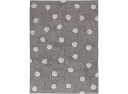 Ručne tkaný kusový koberec Polka Dots Grey-White