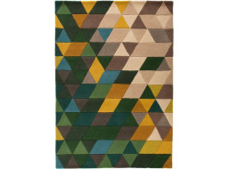 Ručne všívaný kusový koberec Illusion Prism Green/Multi