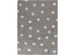 Koberec pre domácich miláčikov Tricolor Polka Dots Grey-Blue