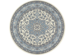 Kruhový koberec Mirkan 104442 Cream/Skyblue
