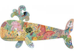 DJECO Obrysové puzzle Veľryba 150 dielikov