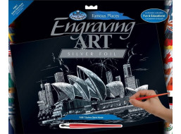 Strieborný škrabací obrázok Opera v Sydney - veľký
