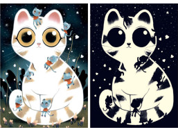 DJECO Svietiace puzzle Maznavé mačky 50 dielikov