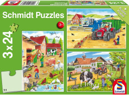 SCHMIDT Puzzle Na farme 3x24 dielikov