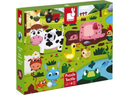 JANOD Hmatové puzzle Zvieratká na farme 20 dielikov