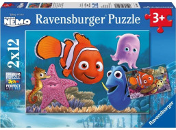 RAVENSBURGER Puzzle Hľadá sa Nemo 2x12 dielikov