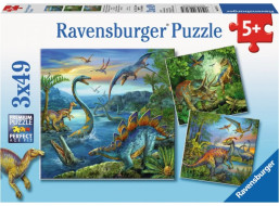 RAVENSBURGER Puzzle Úžasní dinosaury 3x49 dielikov