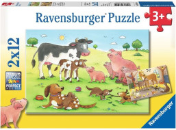 RAVENSBURGER Puzzle Zvieracia farma 2x12 dielikov