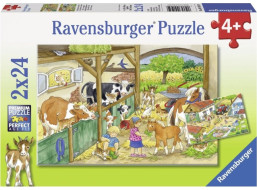RAVENSBURGER Puzzle Deň na farme 2x24 dielikov