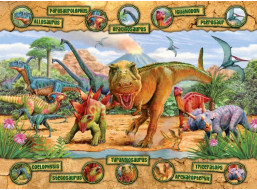 RAVENSBURGER Puzzle Dinosaury XXL 100 dielikov