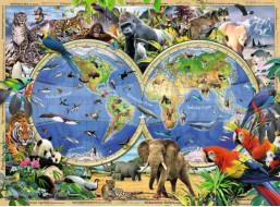 RAVENSBURGER Puzzle Svet divokých zvierat XXL 100 dielikov