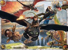 RAVENSBURGER Puzzle Ako vycvičiť draka: Dobrí draci XXL 150 dielikov