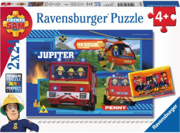 RAVENSBURGER Puzzle Požiarnik Sam: Výjazd 2x24 dielikov