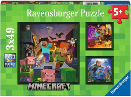 RAVENSBURGER Puzzle Minecraft Biomes 3x49 dielikov