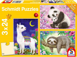 SCHMIDT Puzzle Zvieratká 3x24 dielikov