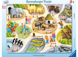 RAVENSBURGER Puzzle Prvé počty do 5 v ZOO 17 dielikov