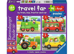 RAVENSBURGER Moje prvé puzzle: Dopravné prostriedky 4v1 (2,3,4,5 dielikov)