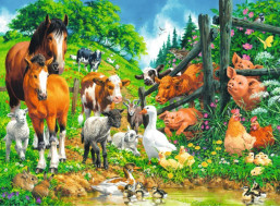 RAVENSBURGER Puzzle Zvieratká XXL 100 dielikov