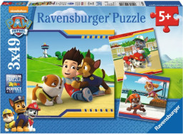 RAVENSBURGER Puzzle Tlapková patrola: Hrdinovia 3x49 dielikov