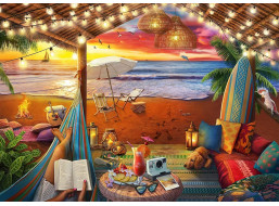 RAVENSBURGER Puzzle Útulné miesta: Pláž Cabana XXL 500 dielikov