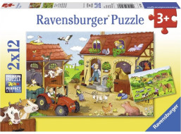 RAVENSBURGER Puzzle Práca na farme 2x12 dielikov