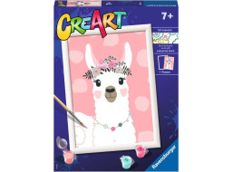 RAVENSBURGER CreArt Maľovanie podľa čísel: Lama, žiadna dráma 18x24cm