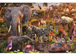 RAVENSBURGER Puzzle Africké zvieratá 3000 dielikov