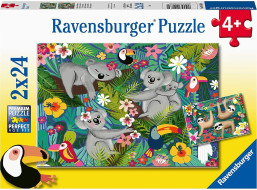 RAVENSBURGER Puzzle Koaly a leňochy 2x24 dielikov
