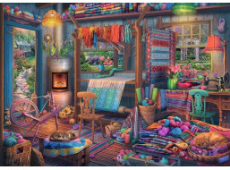 RAVENSBURGER Puzzle Tkáčovská dielňa 1000 dielikov