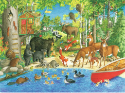RAVENSBURGER Puzzle Lesní priatelia XXL 200 dielikov