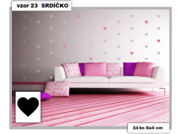 Samolepky DECOR COLOR vzor 23 - SRDIEČKO