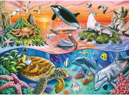 RAVENSBURGER Puzzle Nádherný oceán XXL 100 dielikov