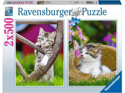 RAVENSBURGER Puzzle Mačiatka na vidieku 2x500 dielikov