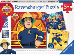 RAVENSBURGER Puzzle Požiarnik Sam v nebezpečenstve 3x49 dielikov
