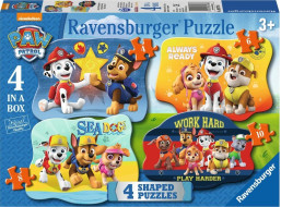 RAVENSBURGER Puzzle Tlapková patrola 4v1 (4,6,8,10 dielikov)
