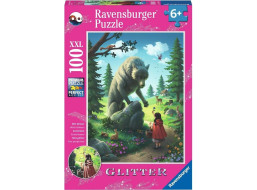 RAVENSBURGER Trblietavé puzzle Čiapočka a vlk XXL 100 dielikov
