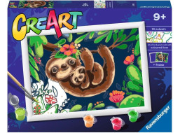 RAVENSBURGER CreArt Maľovanie podľa čísel: Sladkí leňochi 24x18cm