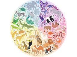 RAVENSBURGER Okrúhle puzzle Kruh farieb: Zvieratá 500 dielikov