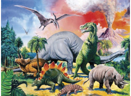 RAVENSBURGER Puzzle Medzi dinosaurami XXL 100 dielikov