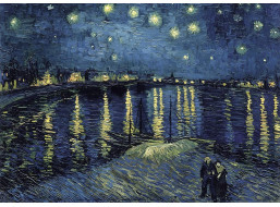 RAVENSBURGER Puzzle Art Collection: Hviezdna noc nad Rhônou 1000 dielikov