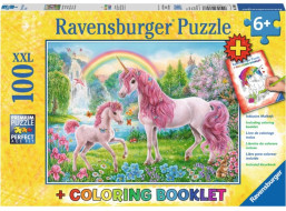 RAVENSBURGER Puzzle Magickí jednorožci XXL 100 dielikov + omaľovánky