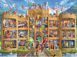 RAVENSBURGER Puzzle Pohľad do rytierskeho hradu XXL 150 dielikov