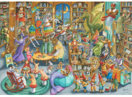 RAVENSBURGER Puzzle Polnoc v knižnici 1000 dielikov