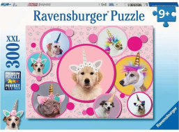 RAVENSBURGER Puzzle Roztomilí psie jednorožce XXL 300 dielikov