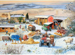 RAVENSBURGER Puzzle Zima na farme 1000 dielikov