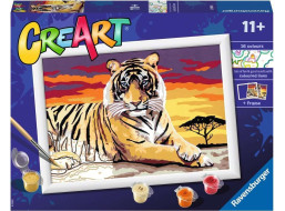 RAVENSBURGER CreArt Maľovanie podľa čísel: Majestátny tiger 24x18cm